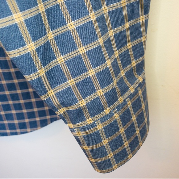 Orvis Men Size L Tall Shirt Plaid Thick Poplin - Picture 4 of 9